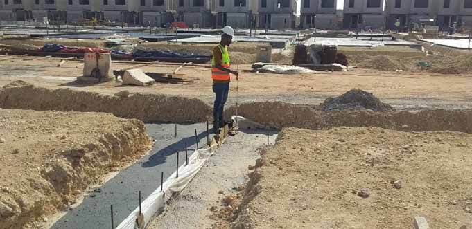 Foundation works at Dhahyat Alfursan, Riyadh